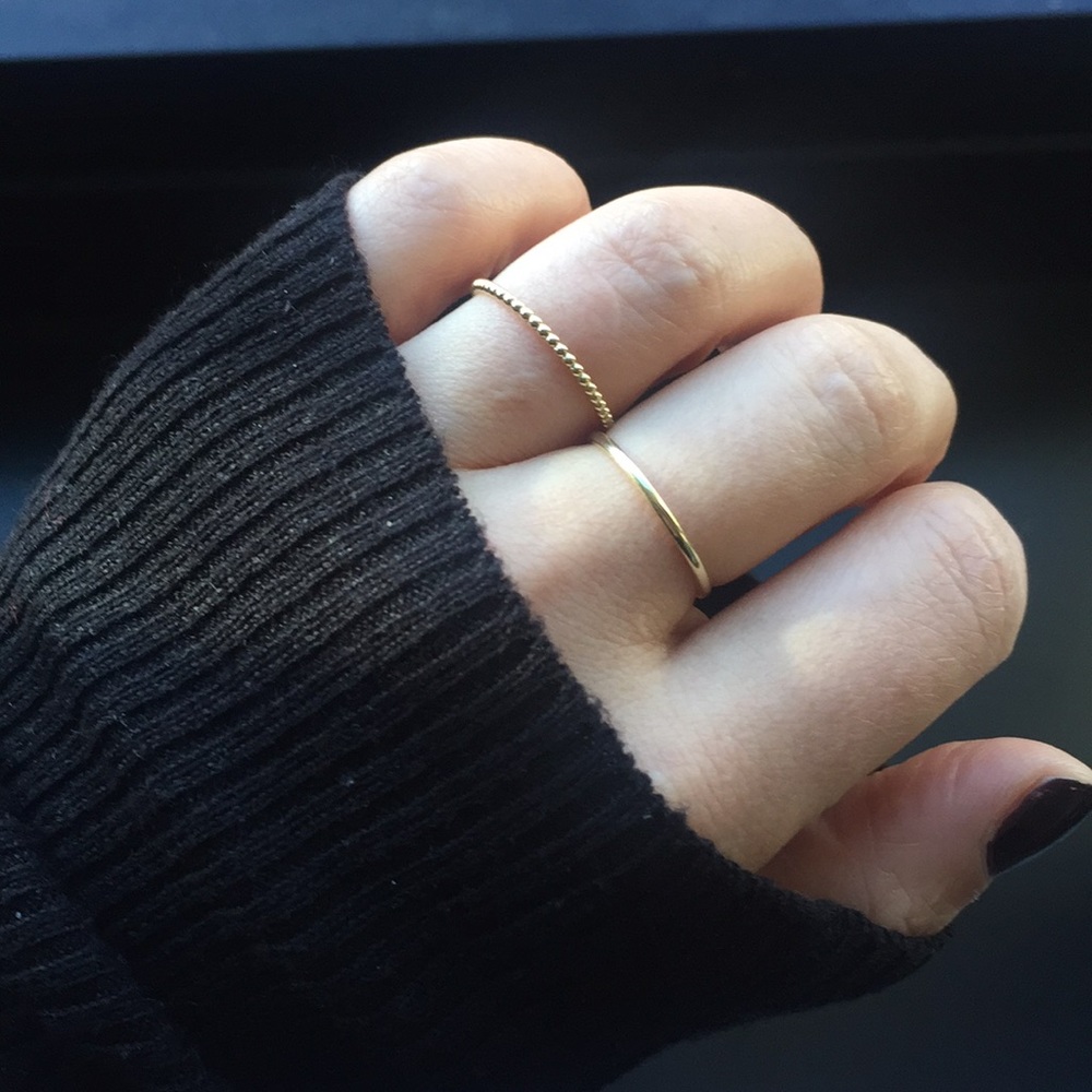 Mejuri Thin 14K Gold Stacking Rings